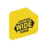 MUD FLAP - 24 IN, MITERED 1, RIGHT HAND, YELLOW, SYMPLASTIC