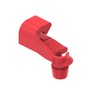 CLIP - ROD END, 4.13MM, RIGHT HAND SIDE, ANTI - RTL, RED, CLOCK WISE