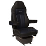 SEAT - LEGACY LO, HIGH BACK, BLACK/BLUE DURA LEATHER