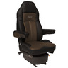 SEAT - LEGACY LO, HIGH BACK, BLACK/BROWN DURA LEATHER