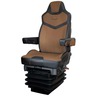 SEAT - LEGACY LO, MID BACK, 2TONE, BLACK/BROWN, DURA LEATHER