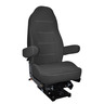 SEAT - HERITAGE LO SUSPENSION, 20 HIGH BACK, 15D, GRAY TUFFTEX CLOTH
