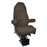 SEAT - HERITAGE SILVER, HIGH BACK, 20, 15D, BROWN TUFFTEX CLOTH