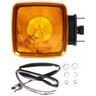 TURN LAMP - FRONT, DUAL FACE, VERTICAL MOUNT, 5801 SERIES, INCANDESCENT, YELLOW SQUARE, 1 BULB, BLACK, 3 WIRE, PEDESTAL LIGHT, KIT