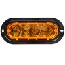 60 SERIES, LED, YELLOW OVAL, 25 DIODE, SEQUENTIAL ARROW, AUX. TURN SIGNAL, BLACK FLANGE, 12V