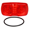 SIGNAL - STAT, OVAL, RED, ACRYLIC, REPLACEMENT LENS, SNAP - FIT