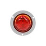 10 SERIES, HIGH PROFILE, LED, RED ROUND, 8 DIODE, M/C LIGHT, POLYCARBONATE, GRAY FLANGE, 12V