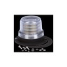 LED, LOW PROFILE BEACON, CLEAR, PERMANENT/PIPE MOUNT, 12V