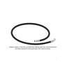 HOSE ASSEMBLY - HYDRAULIC O - RING FACE SEAL - SAE45 ELBOW, 62 INCH