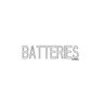 DECAL - BATTERIES BLACK LETTERING ENGLISH