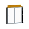 DRIVER'S WINDOW - CLEAR, TEMPERED, BLACK, 210BX