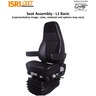 ISRI CASCADIA SEAT - RIGHT HAND, L1 BASIC, ULTRA LEATHER BLACK, LEFT HAND ARM, BELLOW