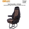 ISRI CASCADIA SEAT - RH, L0 STATIC, BASE BROWN, VINYL/VINYL, NO ARMS