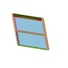 WINDOW ASSEMBLY - 10, TEMPERED, TINT, 8 INCH STOP