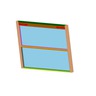 WINDOW ASSEMBLY -  21.75, LAMINATED, CLEAR, NO STOP, BLACK