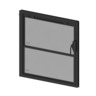 WINDOW ASSEMBLY - VERTICAL PUSH - OUT, TEMPER, CLEAR, NO STOP