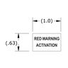 LABEL - DOOR SWITCH, RED WARNING ACTIVATION
