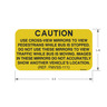 DECAL - SCHOOL BUS, LETTERING/WARNING LABEL - CAUTION, CROSS